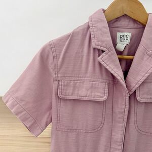 BDG Mauve Pink Short-Sleeve Utility Romper